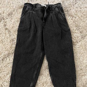 Black Washed Out Mom Jeans